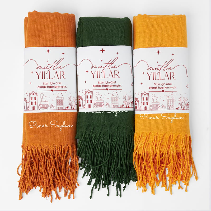 Mutlu Yıllar İsme Özel Kadın Şal