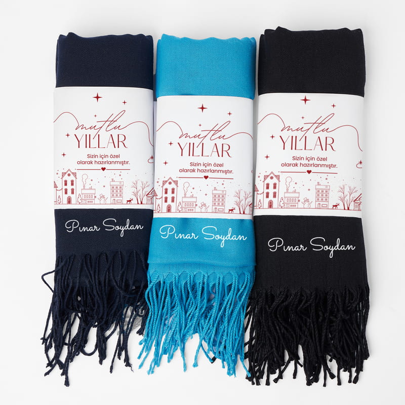 Mutlu Yıllar İsme Özel Kadın Şal