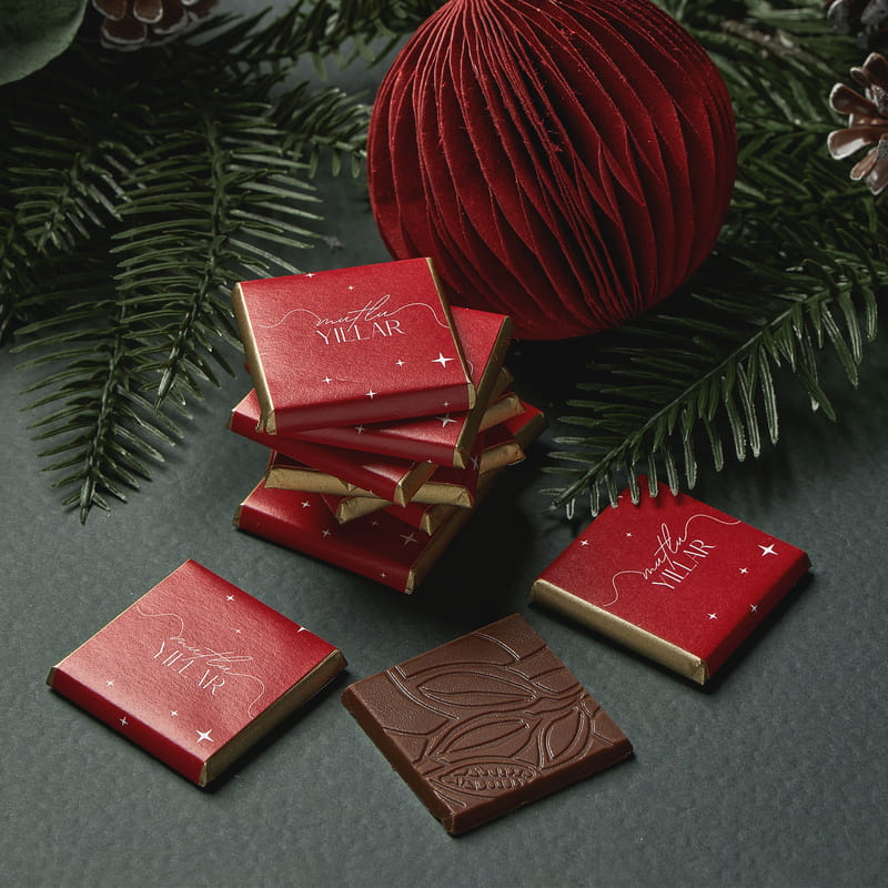 Mutlu Yıllar Mesajlı 16'lı Çikolata