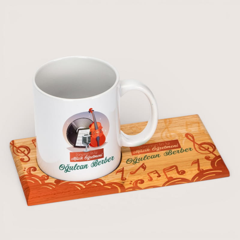 Müzik Öğretmenine Hediye Kupa Sunum Seti