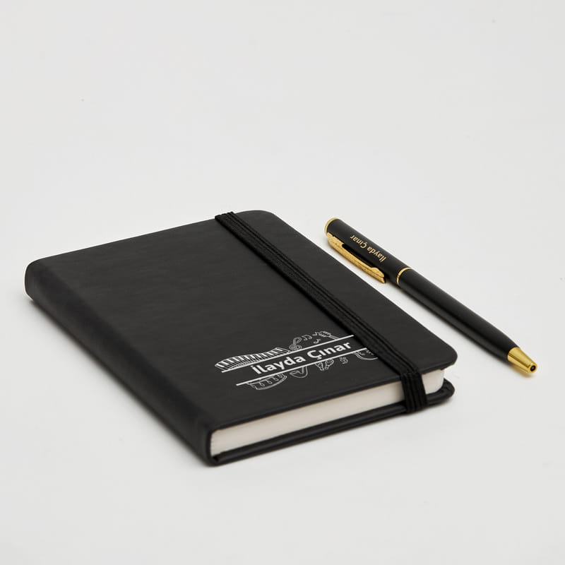 Müzik Öğretmenine Özel İsimli Defter ve Kalem Hediye Seti