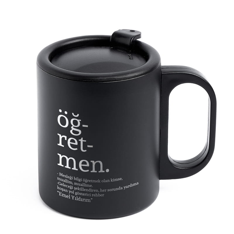 Öğretmen Kelime Anlamlı İsimli Çelik Termos Bardak