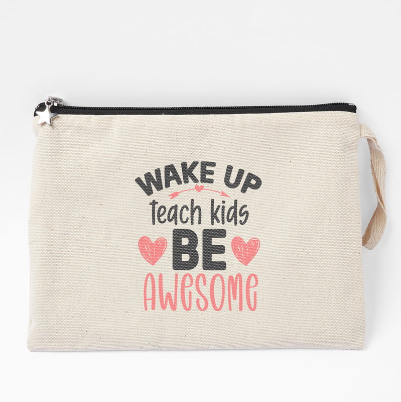 Öğretmene Özel Mesajlı Makyaj Çantası Hediye