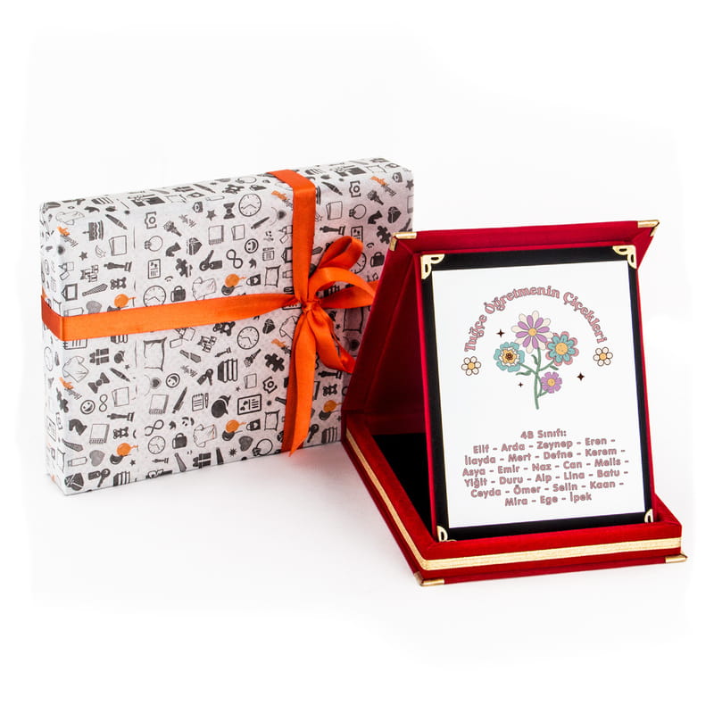 Öğretmenin Çiçekleri Öğrenci İsimleri Plaket