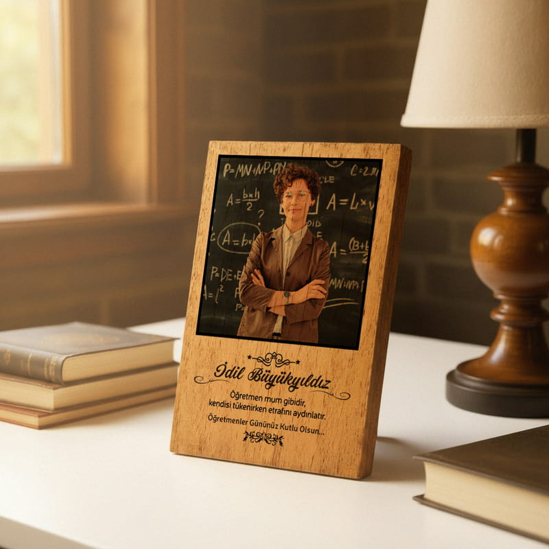 Öğretmenler Günü Hediyesi Mesajlı Masif Çerçeve