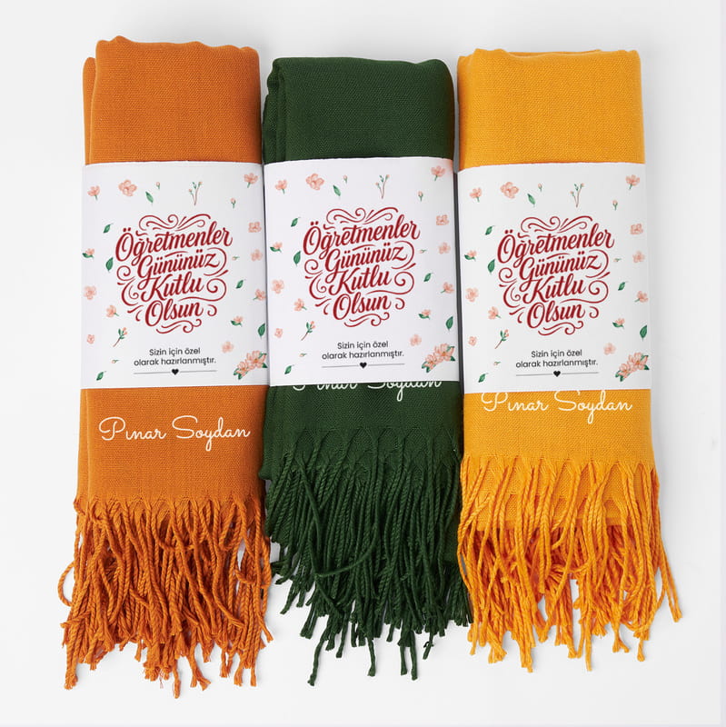 Öğretmenler Günü İsme Özel Şal