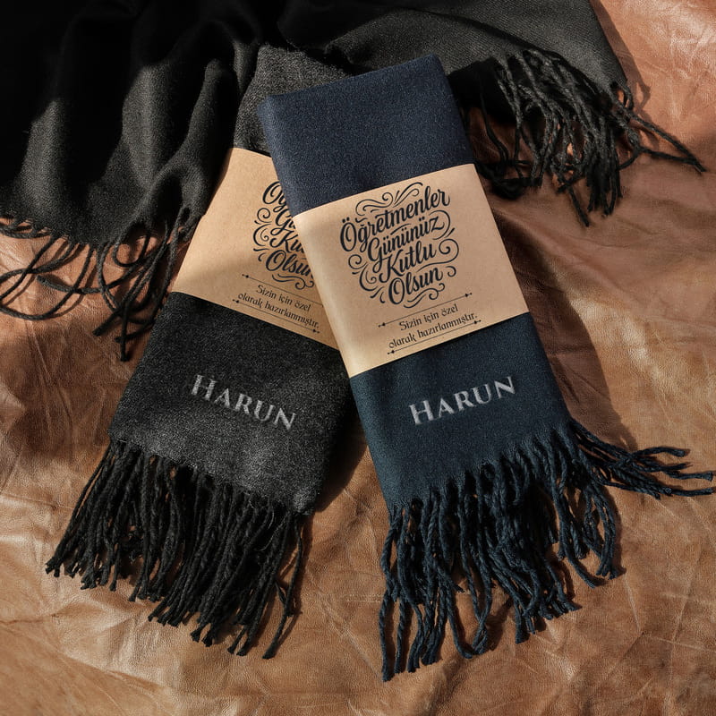 Öğretmenler Günü Mesajlı İsme Özel Atkı