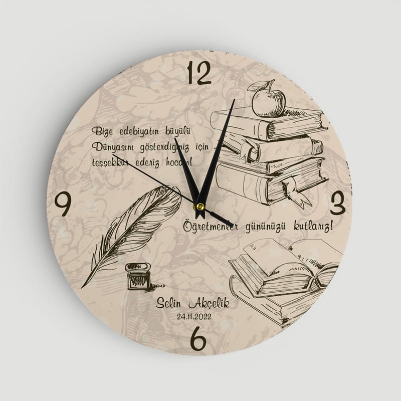 Öğretmenler Gününe Özel Duvar Saati