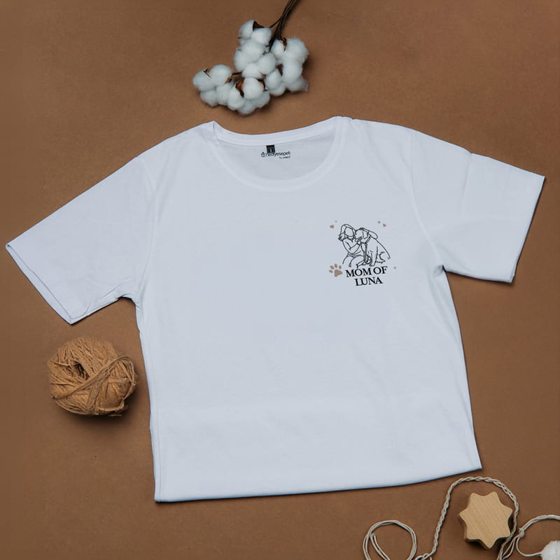 Pati Annelerine Özel Line Art İsimli Tişört