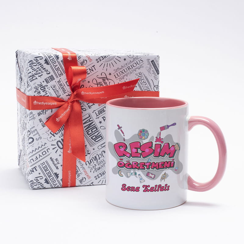 Resim Öğretmenine Hediye İsimli Kupa Bardak