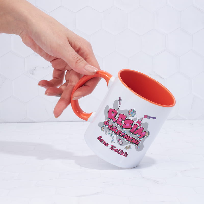 Resim Öğretmenine Hediye İsimli Kupa Bardak