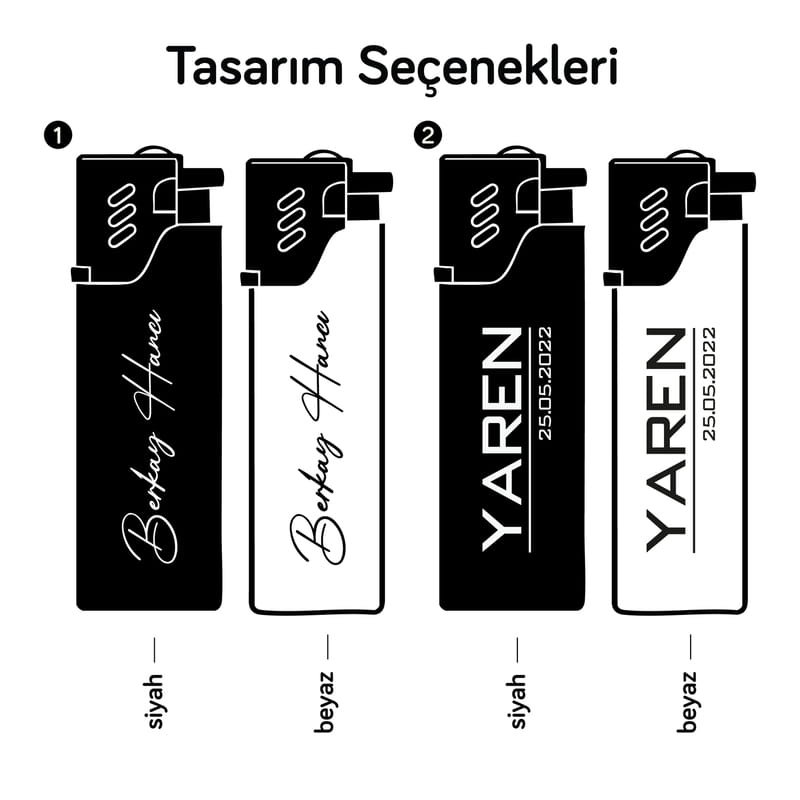 Rüzgar Dayanıklı İsim Yazılı Çakmak