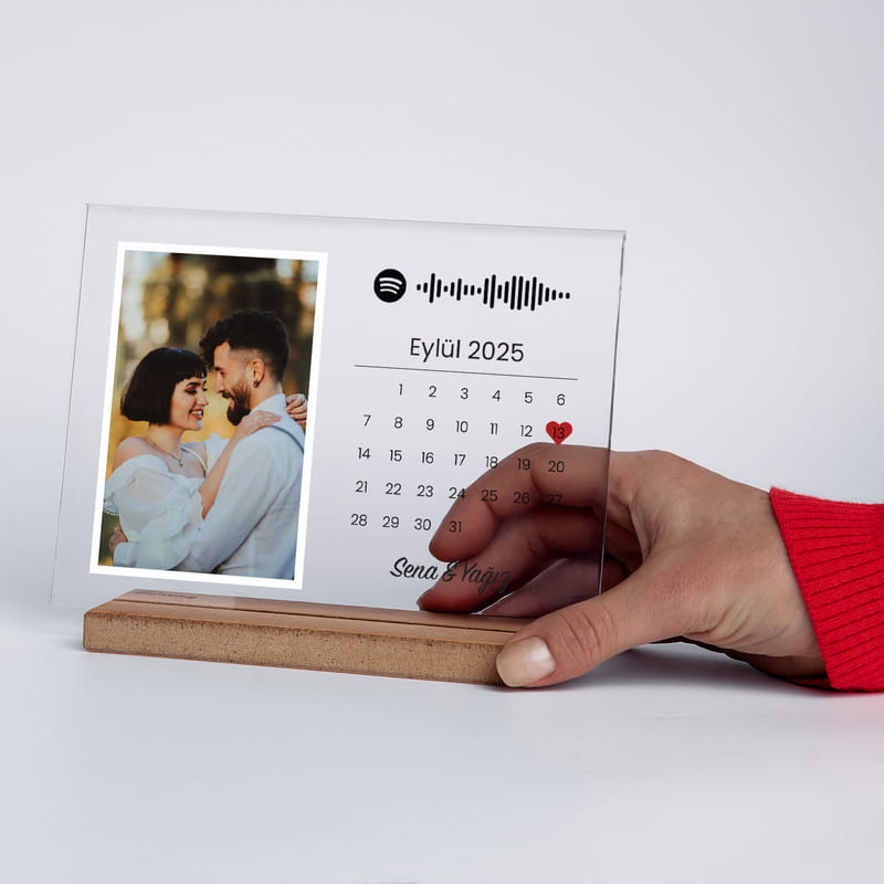 Sevgili Fotoğraf Baskılı Şeffaf Akrilik Plaket