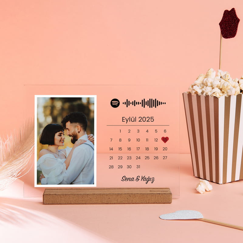 Sevgili Fotoğraf Baskılı Şeffaf Akrilik Plaket