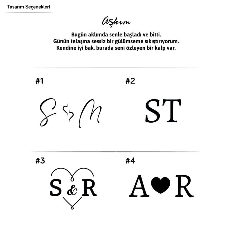 Sevgili Harfler Kişiye Özel Mesajlı Deri Kemer