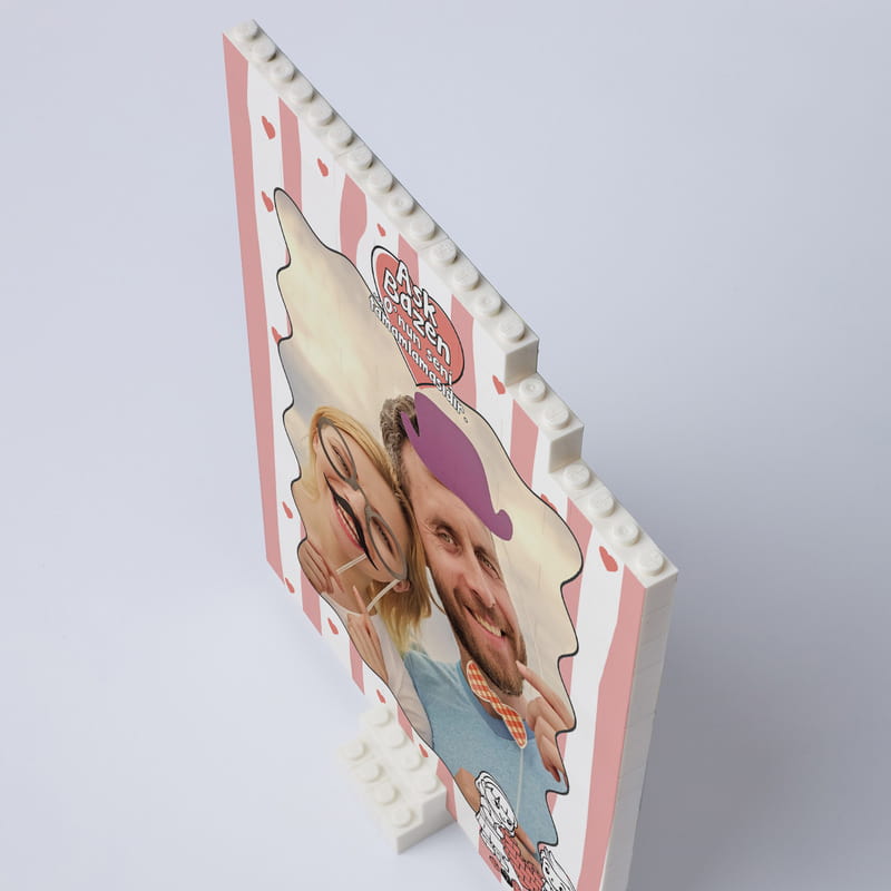 Sevgiliye Aşk Bazen Fotoğraflı Blok Puzzle