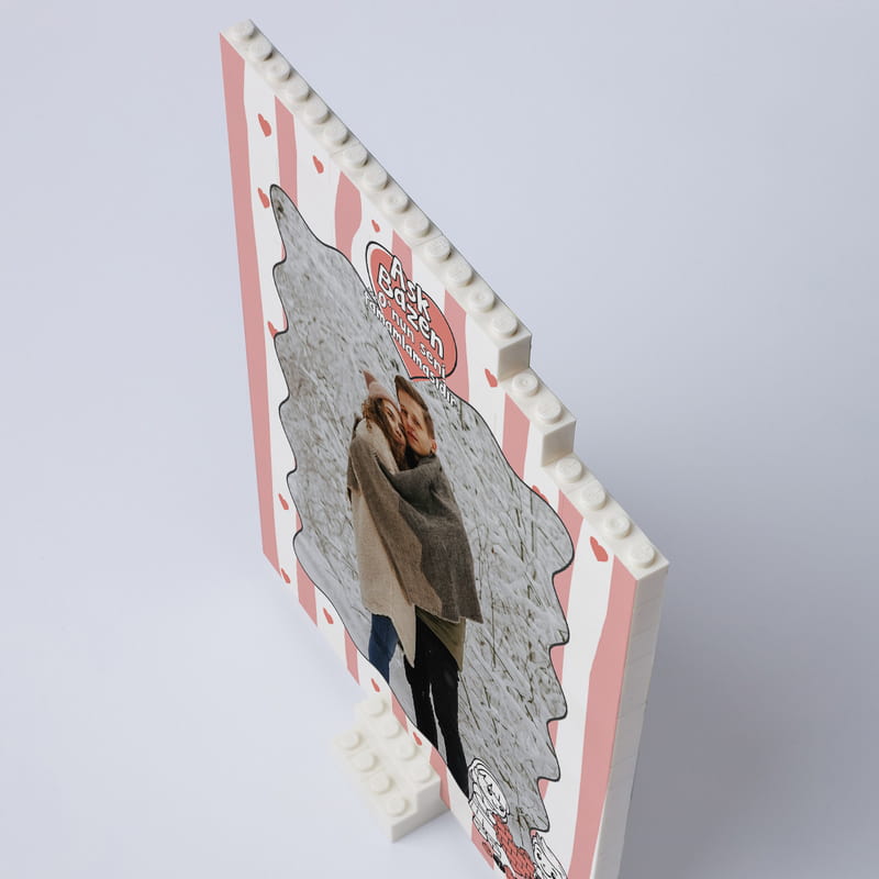 Sevgiliye Aşk Bazen Fotoğraflı Blok Puzzle