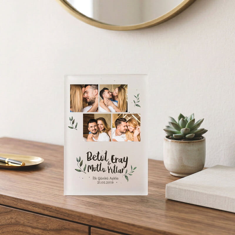 Sevgiliye Hediye Fotoğraf Baskılı Mesajlı Akrilik Çerçeve