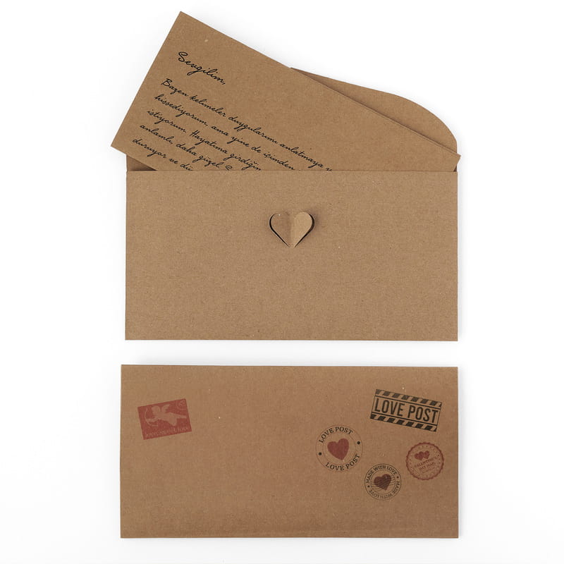 Sevgiliye Mektup - Kişiselleştirilebilir Mesajlı Sevgiliye Özel Romantik Mektup