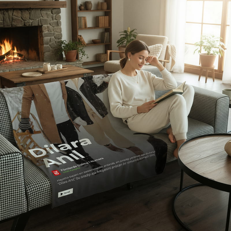 Sevgiliye Özel Lovestory TV Battaniyesi