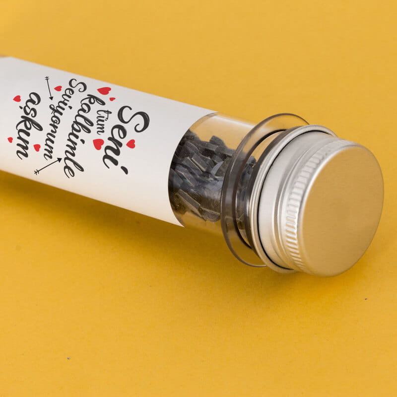 Sevgiliye Sürpriz Yapmak İsteyenlere Kapsül Şişeli Mini Puzzle