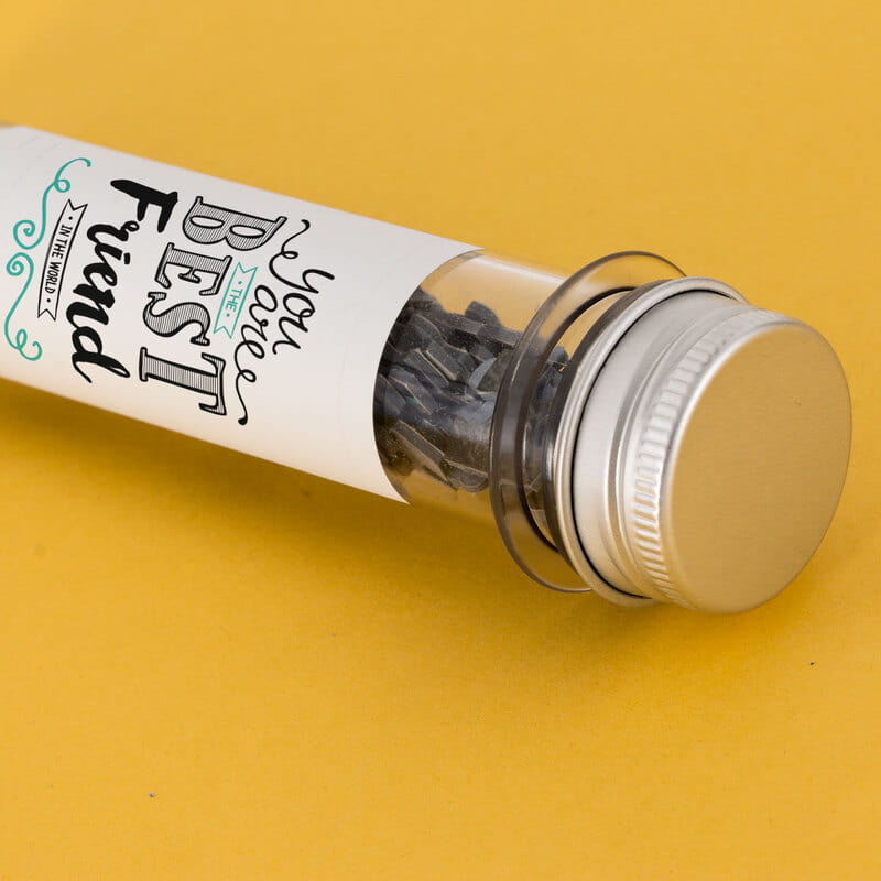 Sıkı Dostlara Hediyelik İsim Yazılı Kapsül Şişeli Mini Puzzle