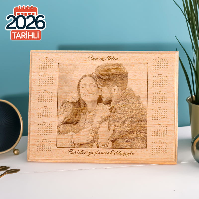 Takvimli Ahşap Foto