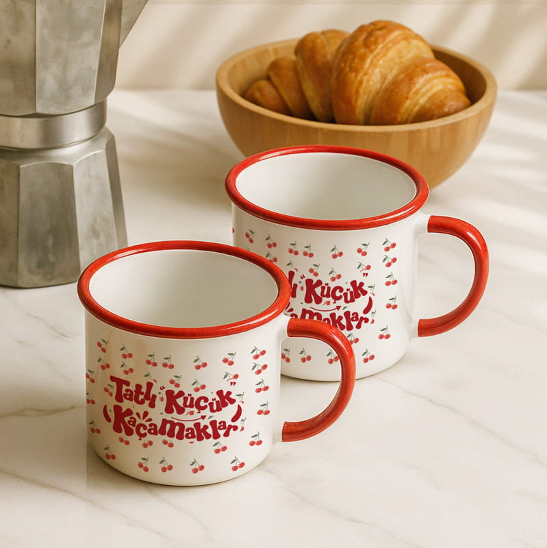 Tatlı Kaçamaklar Baskılı Kupa Bardak