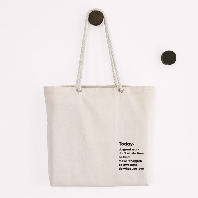 Today Motivasyon Mesajlı Bez Çanta