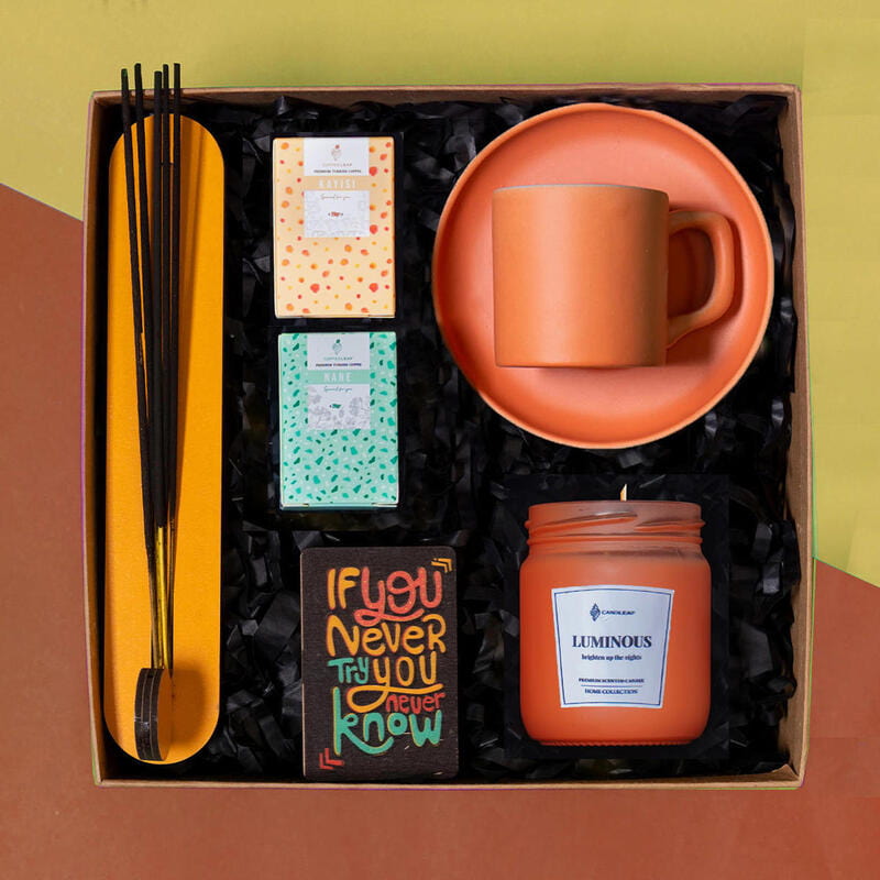 Tütsü Fincan Mum Bardak Hediye Kutusu