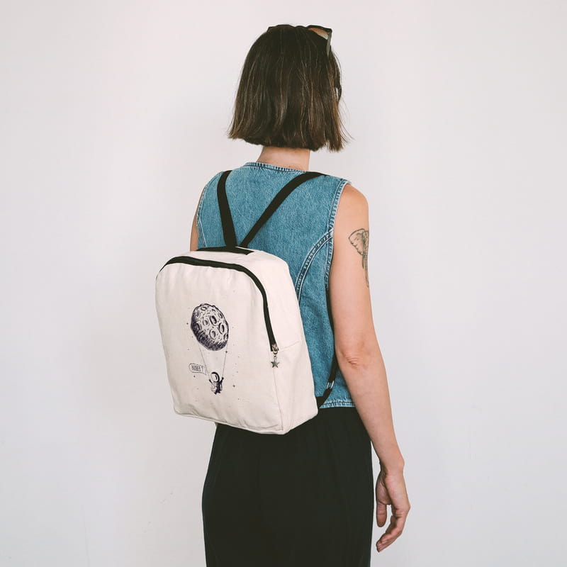 Uzay Tasarımlı Kişiye Özel Mesajlı Sırt Çantası