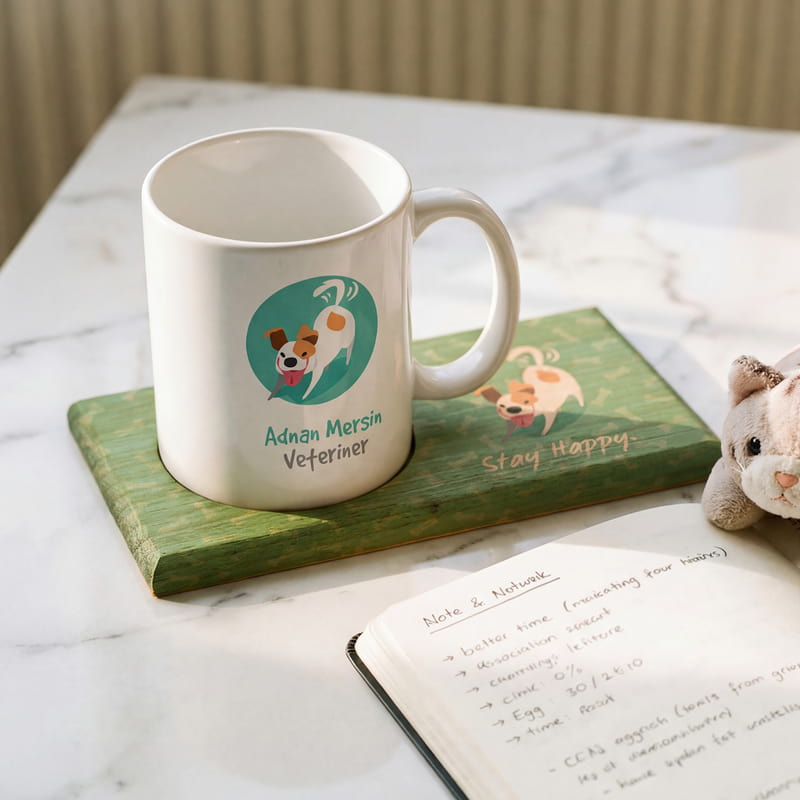 Veteriner Sevgiliye Özel Hediye Kupa Sunum Seti