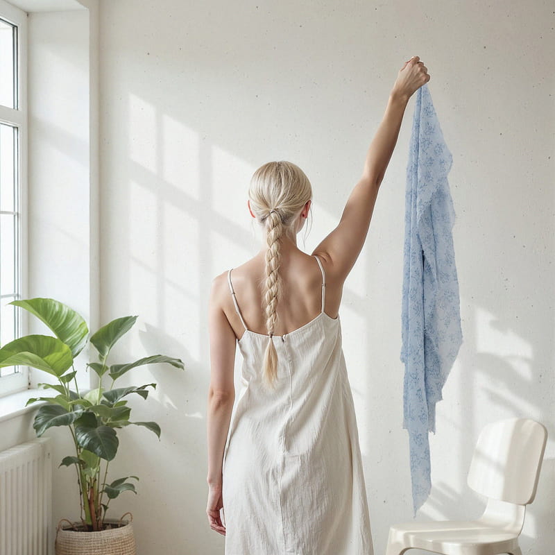 Yaprak Desenli 2'li Bürümcük Şal Seti