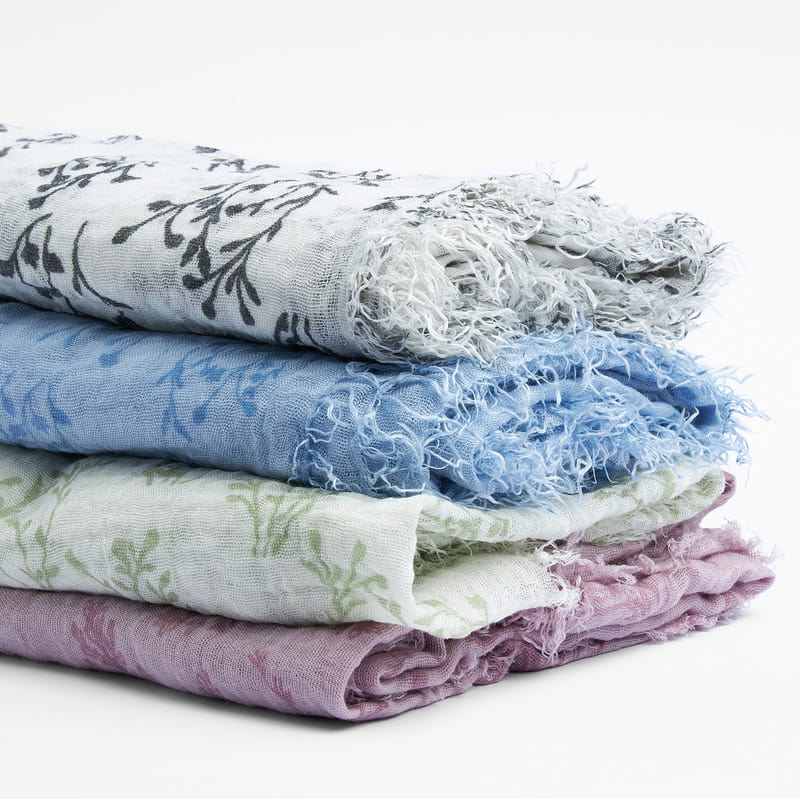 Yaprak Desenli 2'li Bürümcük Şal Seti