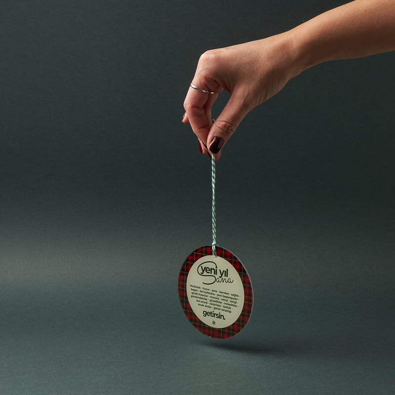 Yeni Yıl Dilekleri Çam Ağacı Süsü