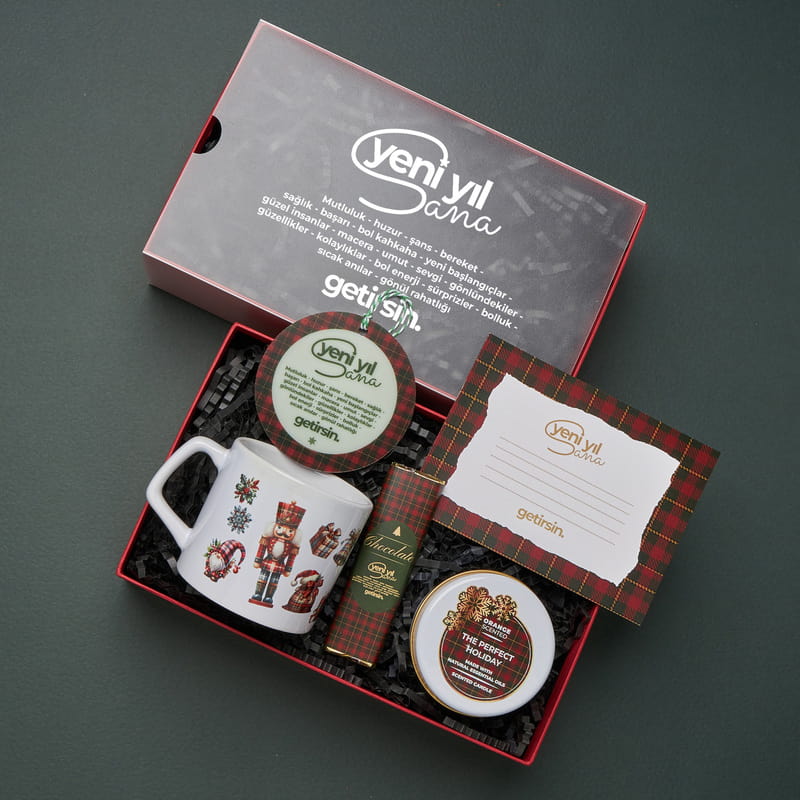 Yeni Yıl İyi Dilekler Hediye Kutusu