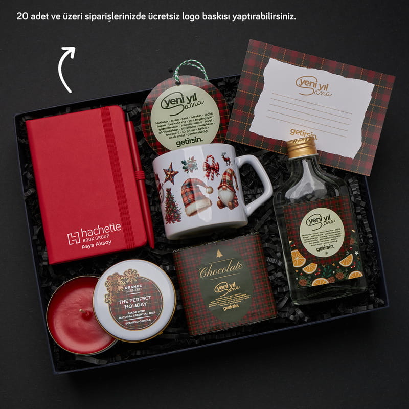 Yeni Yılın Tüm İyi Dilekleri Seni Bulsun Yılbaşı Hediye Kutusu