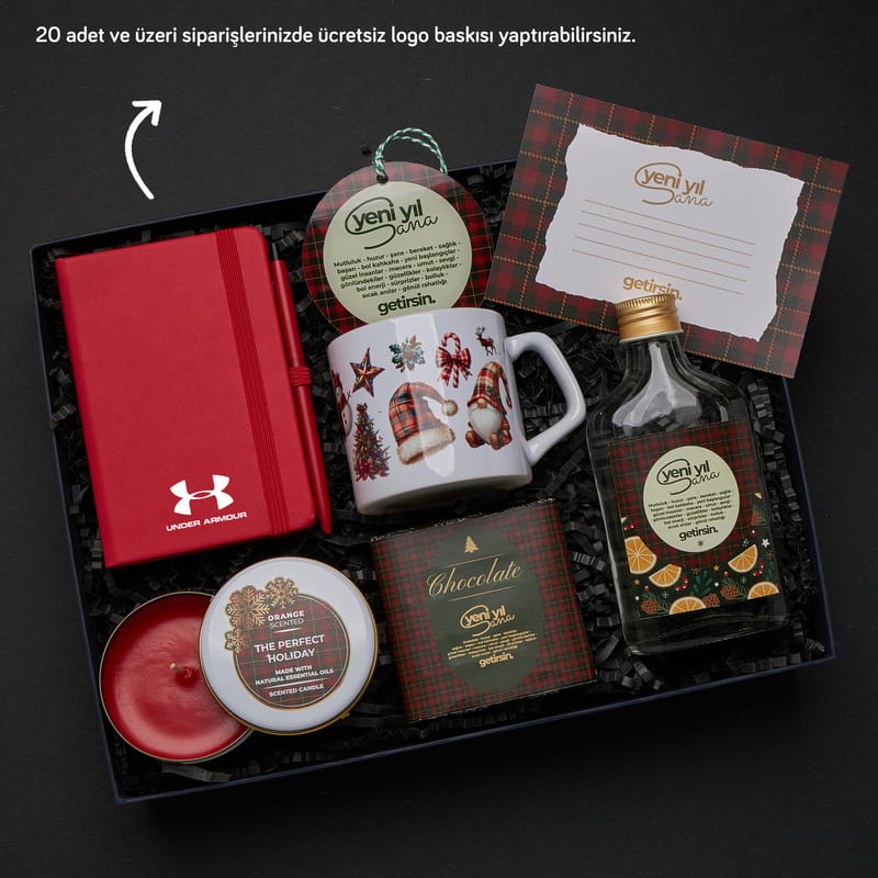 Yeni Yılın Tüm İyi Dilekleri Seni Bulsun Yılbaşı Hediye Kutusu