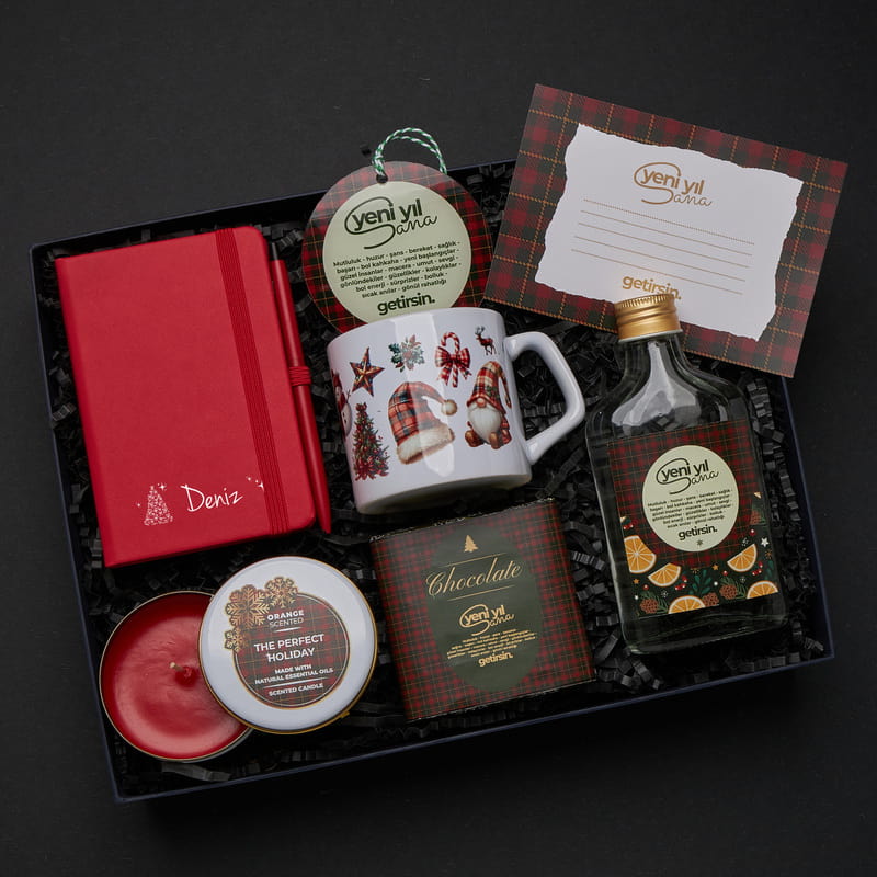 Yeni Yılın Tüm İyi Dilekleri Seni Bulsun Yılbaşı Hediye Kutusu