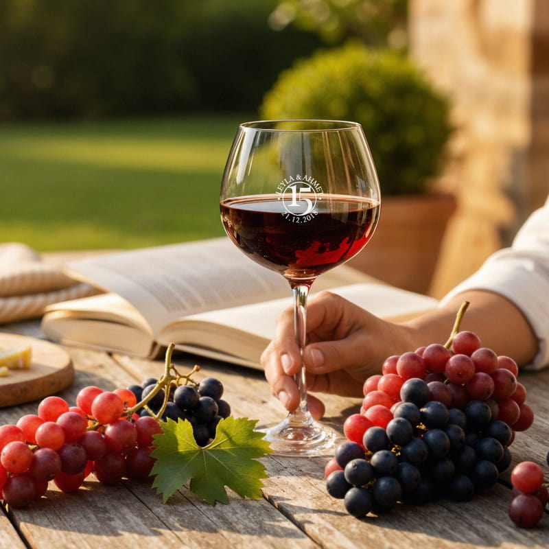 Yıl Dönümü Hediyesi Piedmont Şarap Kadeh Seti