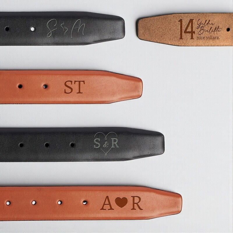 Yıl Dönümü Tarih & Harfli Deri Kemer