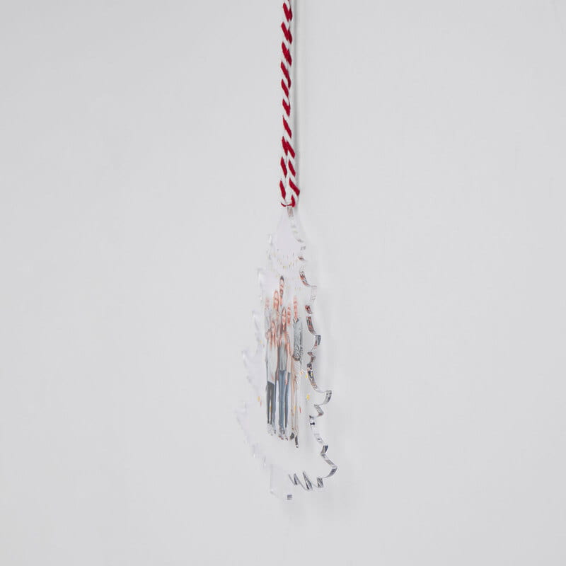 Yılbaşı Ağacı Tasarımlı Fotoğraflı Ağaç Süsü