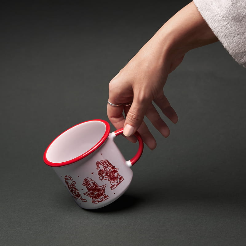 Yılbaşı Elf Tasarımlı Emaye Kupa