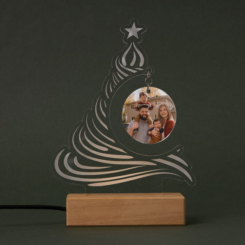Yılbaşı Hatıra Ağacı Fotoğraflı Led lamba