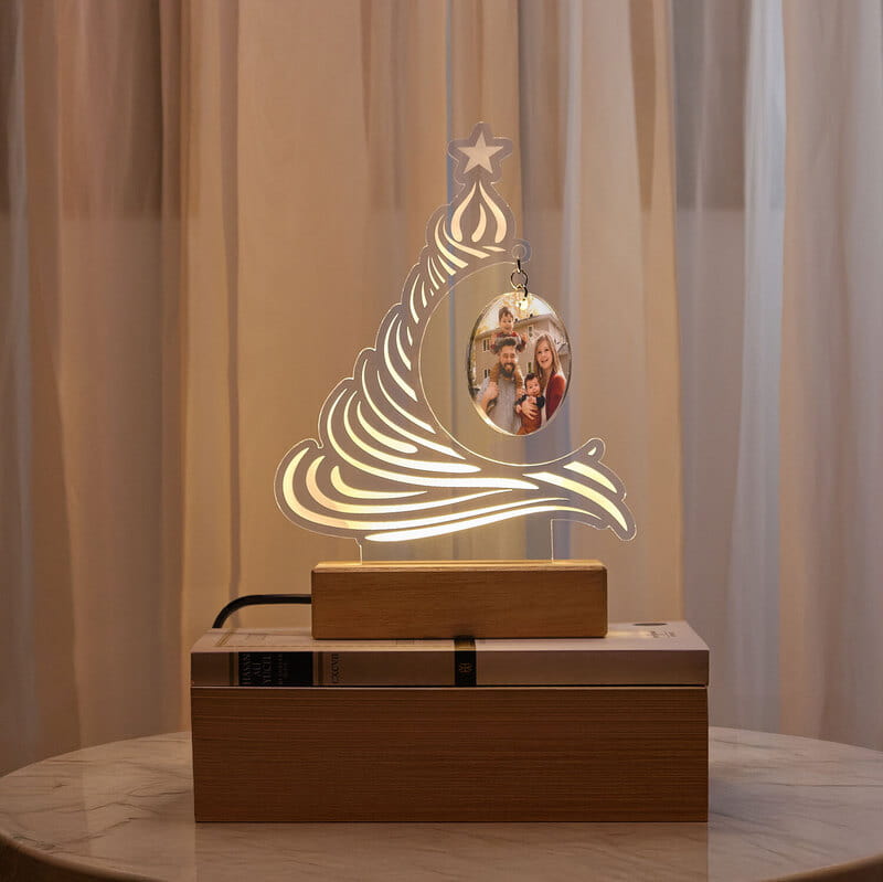 Yılbaşı Hatıra Ağacı Fotoğraflı Led lamba
