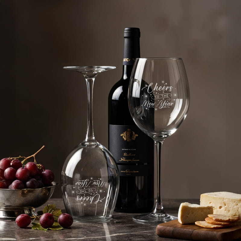 Yılbaşı Özel İkili Şarap Kadehi Seti