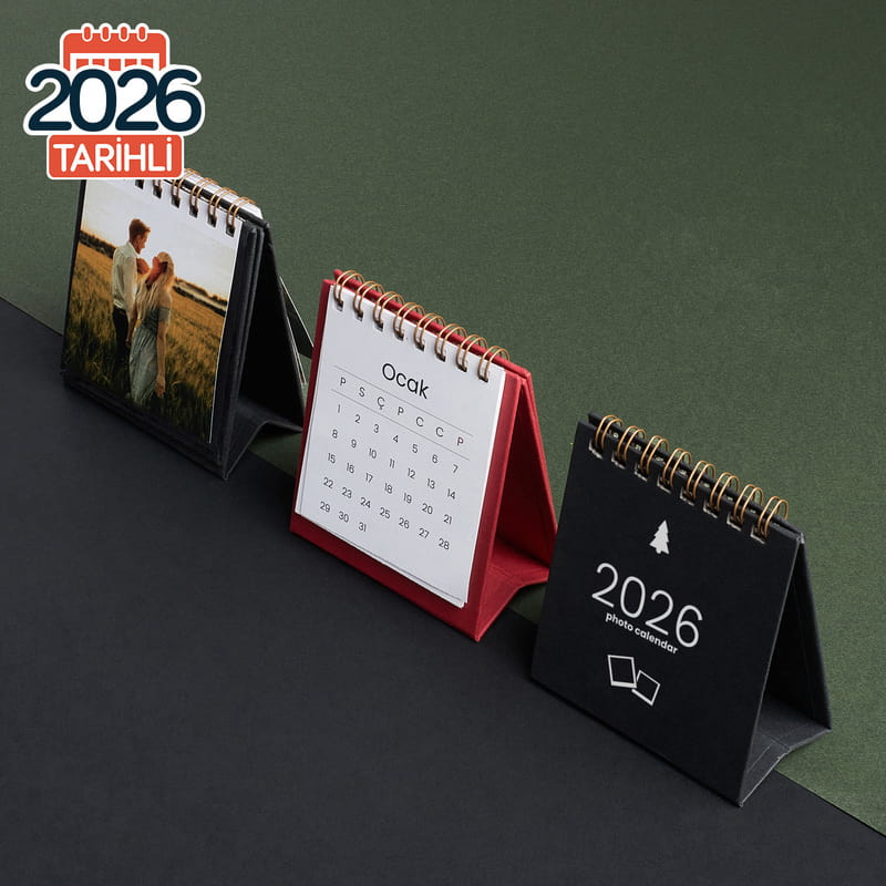 Yılbaşı Özel Masaüstü Fotoğraflı 2026 Mini Takvim