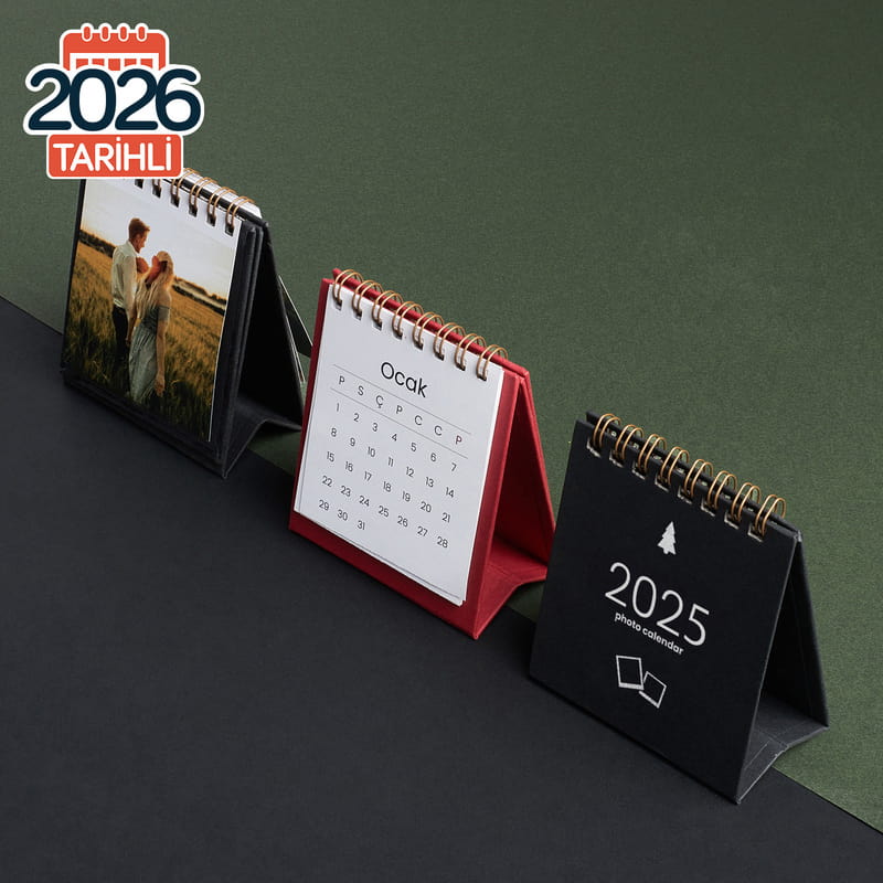 Yılbaşı Özel Masaüstü Fotoğraflı 2026 Mini Takvim