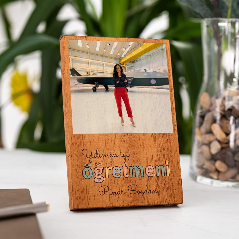 Yılın En İyi Öğretmeni Ahşap Masaüstü Çerçeve
