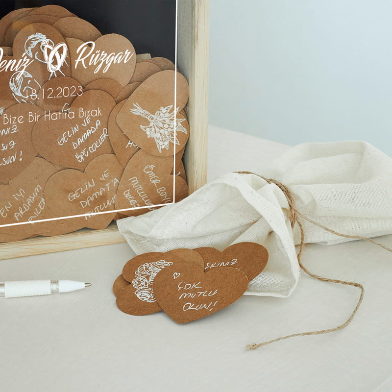 Yüzük Tasarımlı İsme Özel Düğün Anı Kumbarası